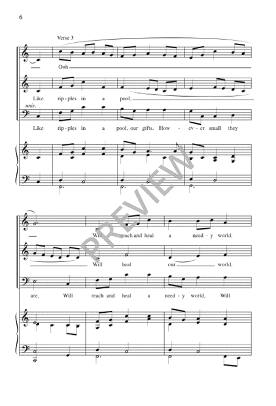 We Come with Joy 4-Part scores gallery preview page 7