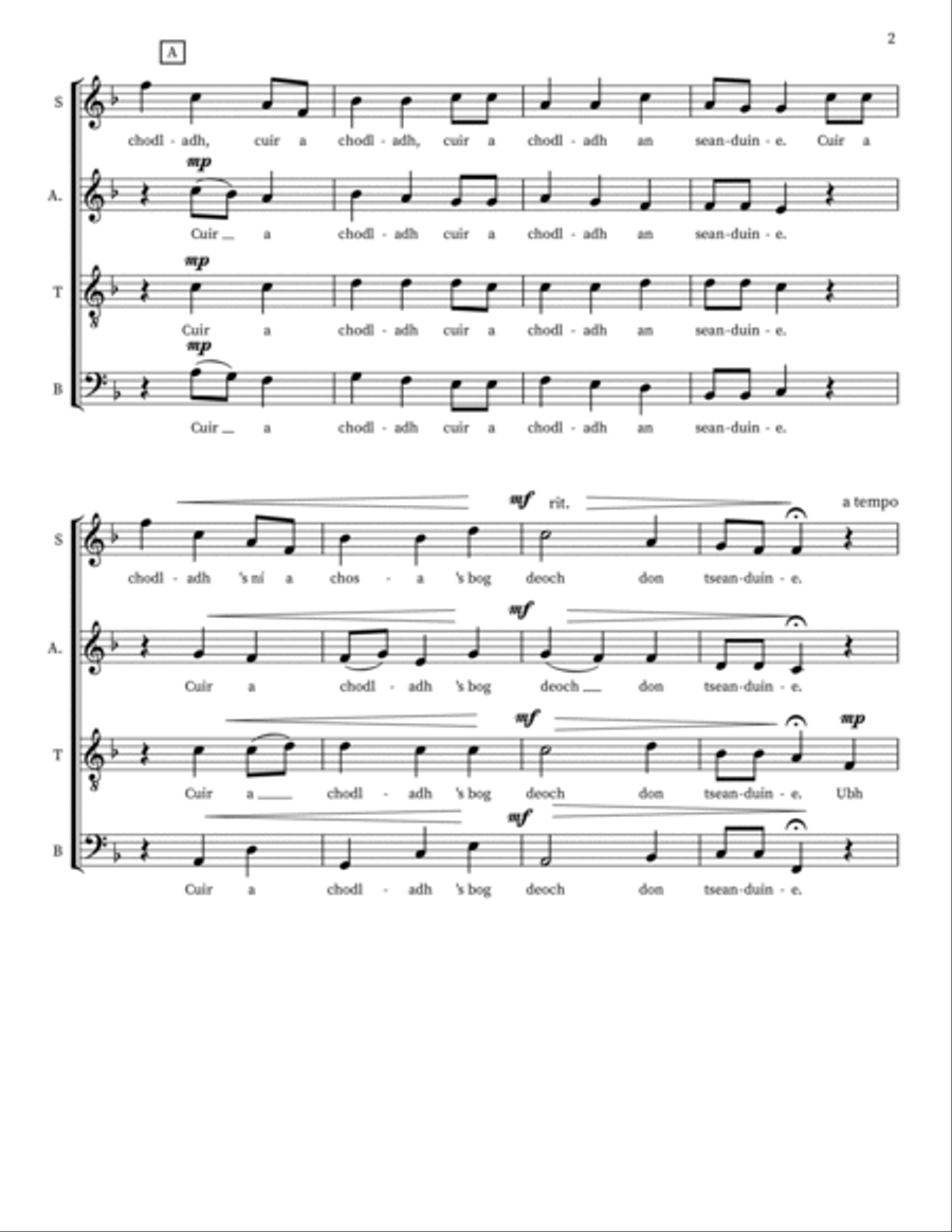 Bog Braon don tSeanduine 4-Part scores gallery preview page 2