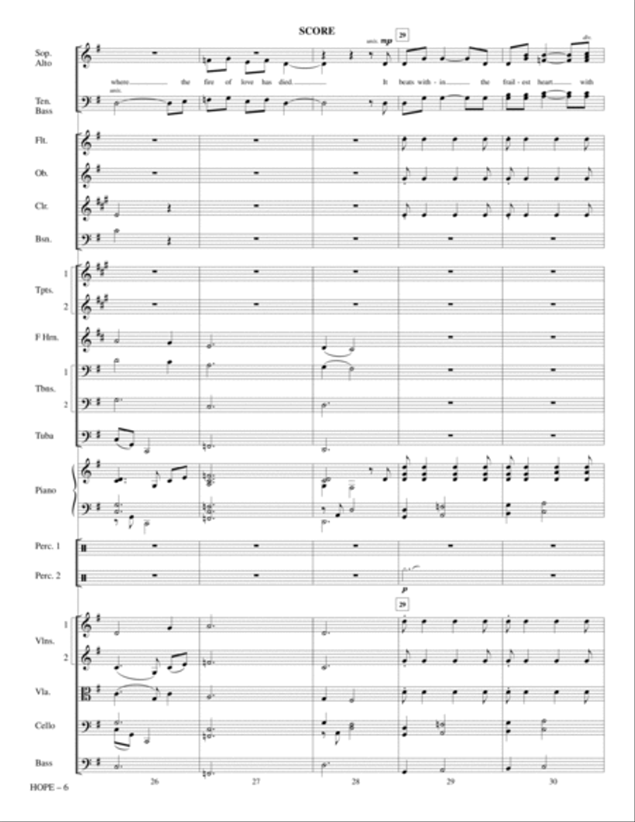 Hope - Full Score Hope - Full Score Choir scores gallery preview page 6