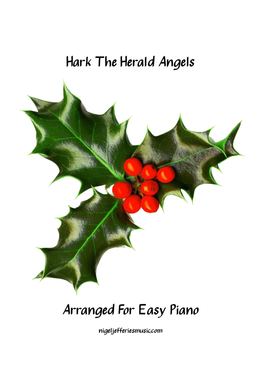 Hark The Herald Angels arranged for easy piano image number null