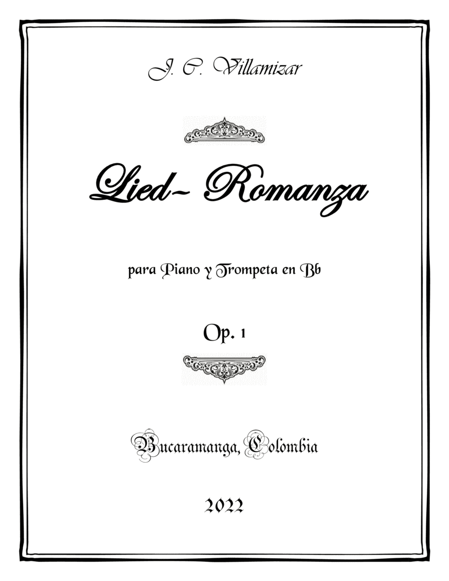Lied - Romanza for Piano and Bb Trumpet Trumpet Duet scores gallery preview page 1
