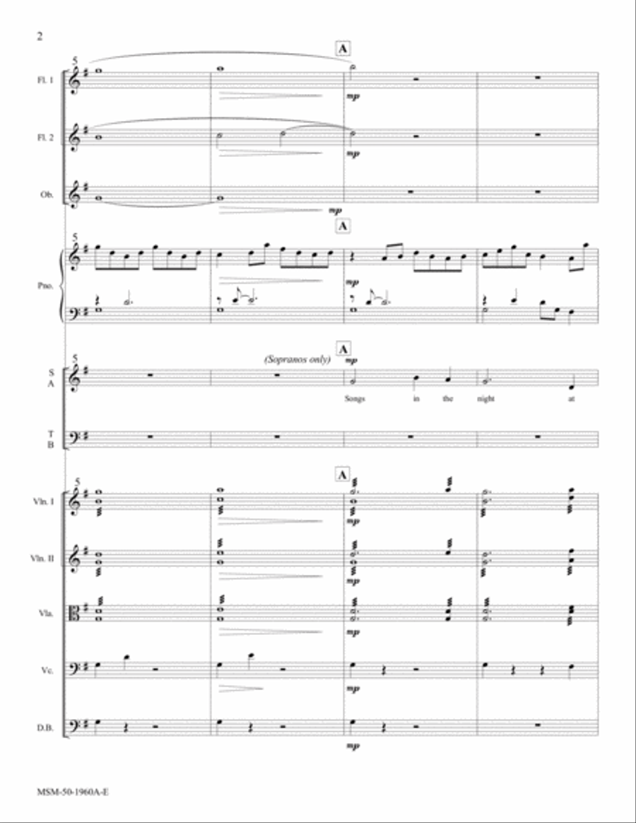 Songs in the Night at Jesus' Birth (Downloadable Orchestral Score) Choir scores gallery preview page 3