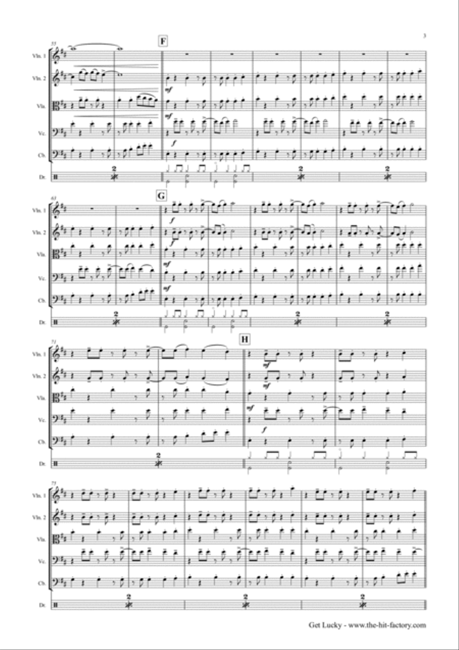 Get Lucky String Orchestra scores gallery preview page 3