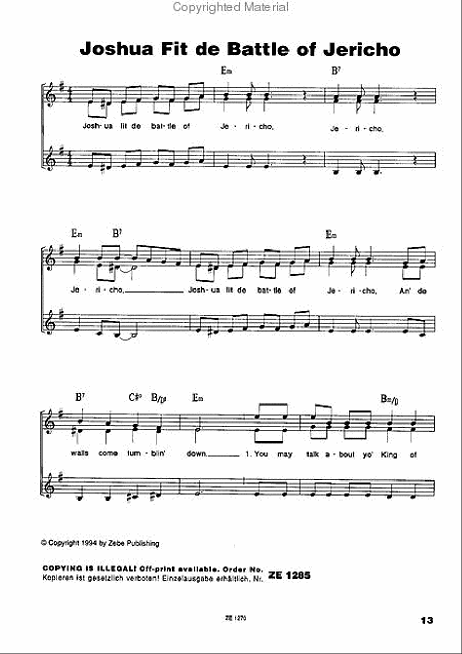 Joshua Fight the Battle A Cappella scores gallery preview page 2