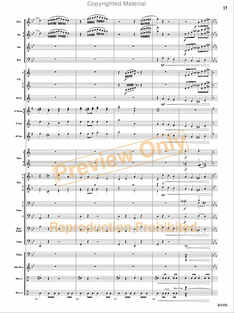 Overture to a Winter Celebration Concert Band scores gallery preview page 16