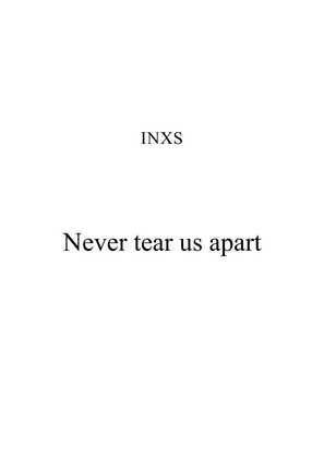 Book cover for Never Tear Us Apart