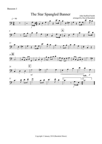 The Star Spangled Banner for Bassoon Quartet image number null
