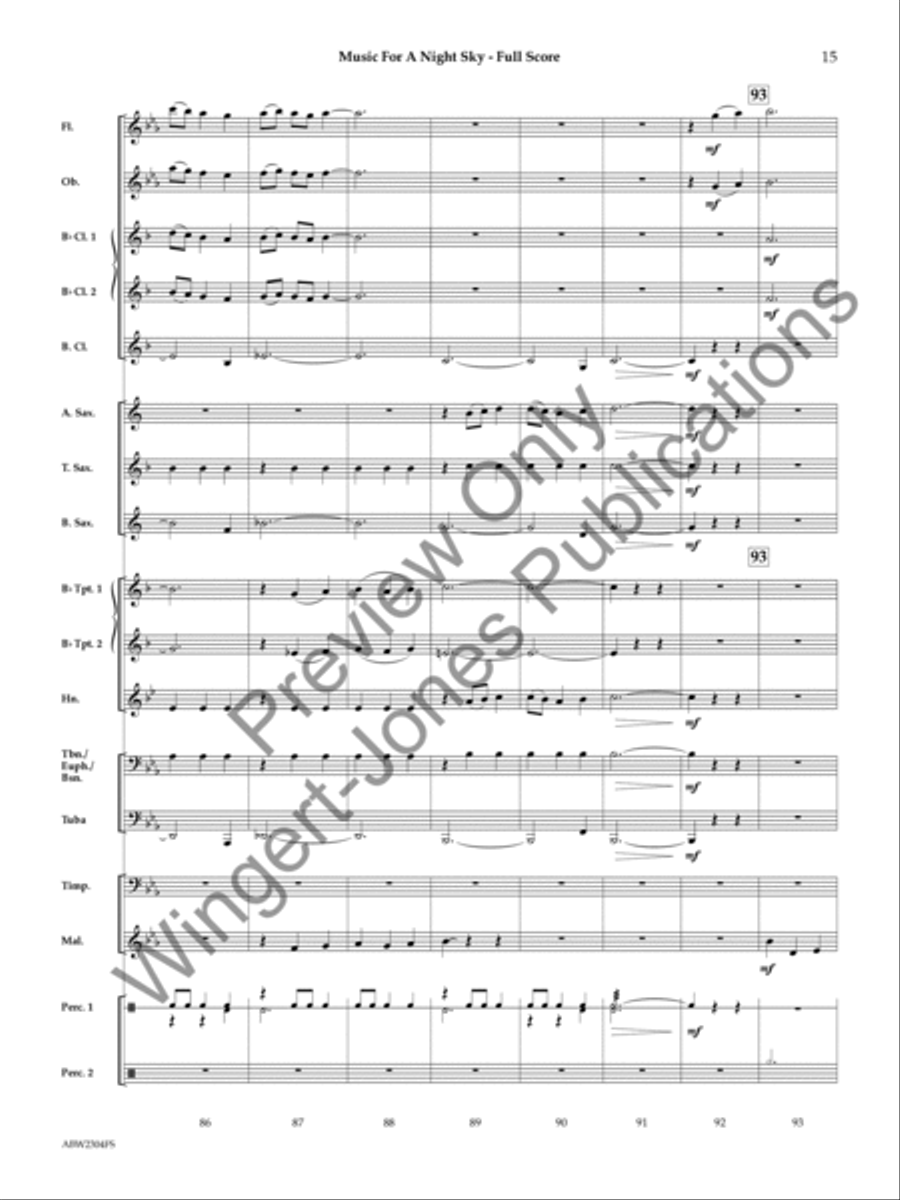 Music for a Night Sky Music for a Night Sky Concert Band scores gallery preview page 16
