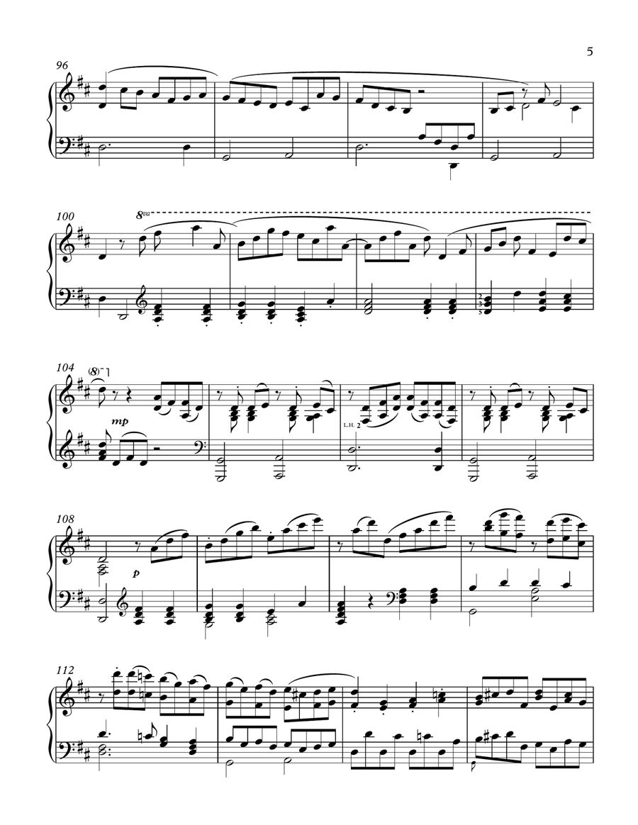 Bergamasca from Ancient Airs & Dances, Suite #2, Piano solo arr. by Shawn Heller Piano Solo scores gallery preview page 5