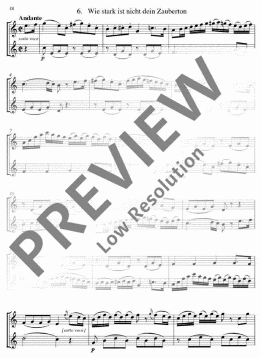 The Magic Flute Flute Duet scores gallery preview page 19