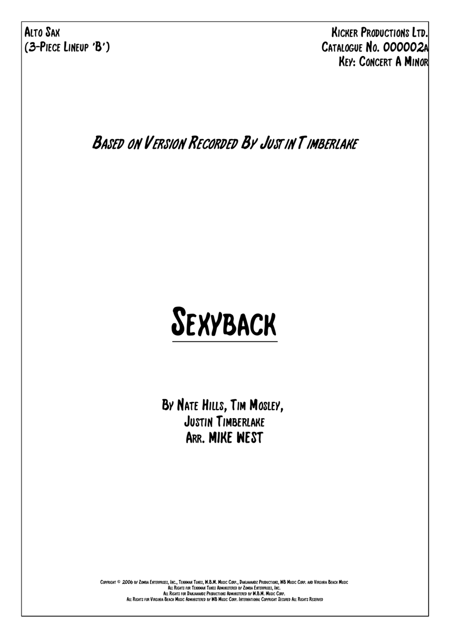 Sexyback Small Ensemble scores gallery preview page 4