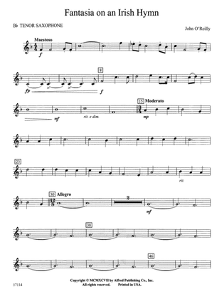 Fantasia on an Irish Hymn: B-flat Tenor Saxophone
