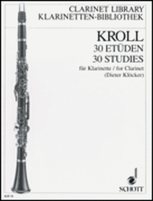 Book cover for 30 Studies for Clarinet