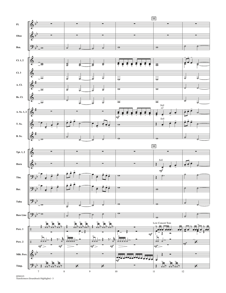 Transformers Soundtrack Highlights - Full Score Concert Band scores gallery preview page 3