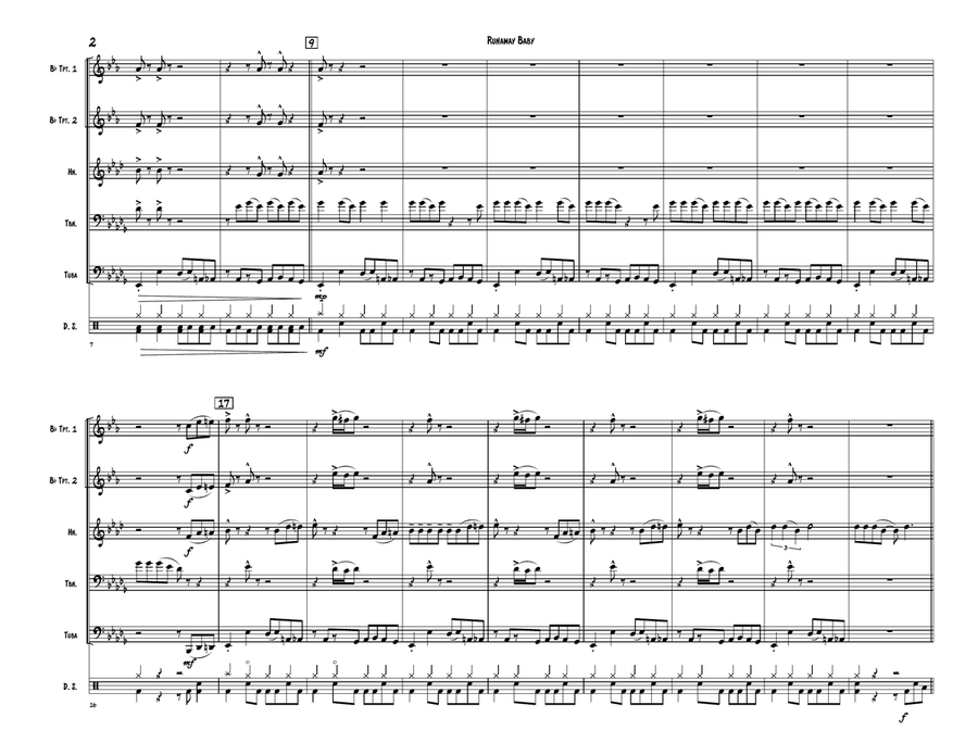 Runaway Baby Brass Quintet scores gallery preview page 2