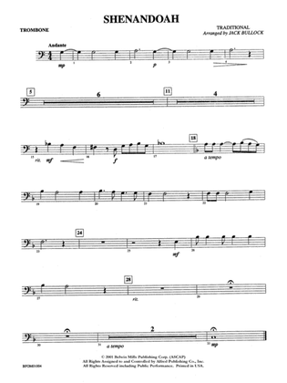 Shenandoah: 1st Trombone
