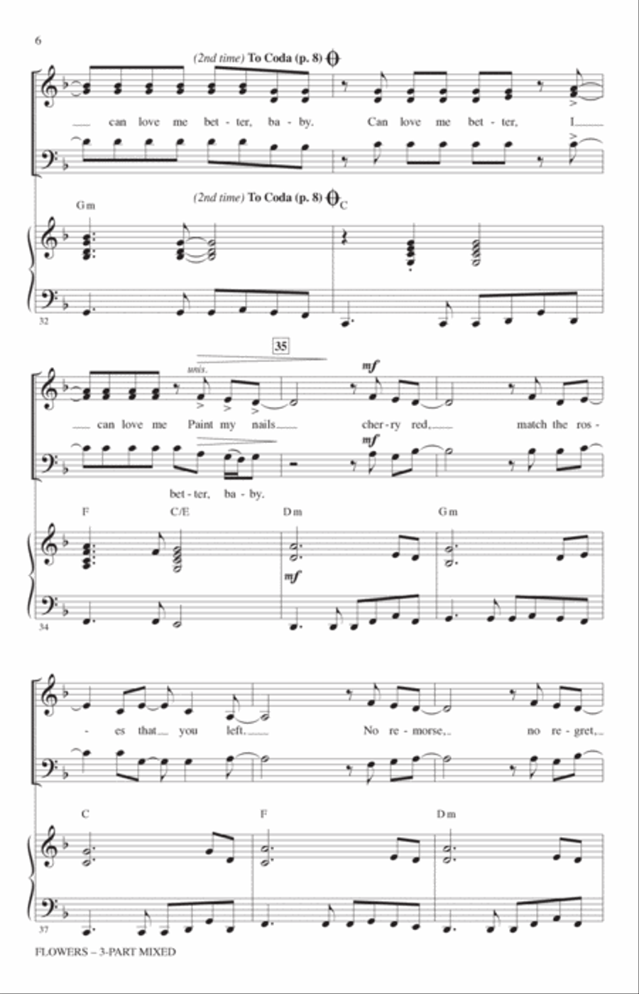 Flowers (arr. Mark Brymer) 3-Part scores gallery preview page 5