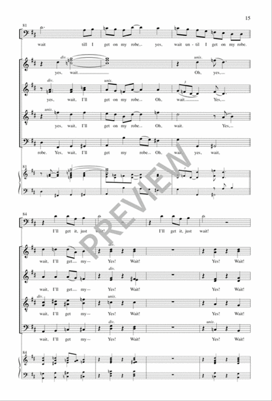Wait till I Get on My Robe Divisi scores gallery preview page 16