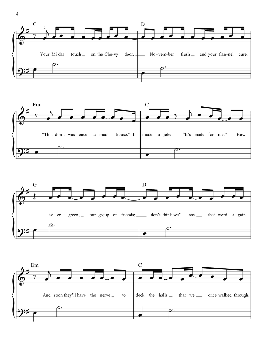 champagne problems Easy Piano scores gallery preview page 4