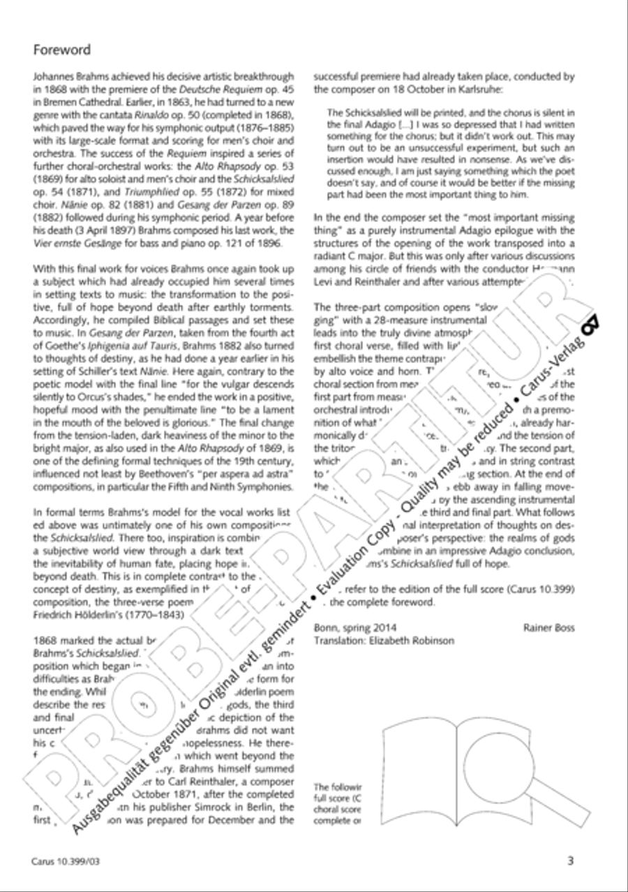 Schicksalslied, Op. 54 4-Part scores gallery preview page 4