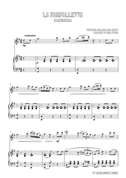 Bellini-La farfalletta,for Flute and Piano image number null