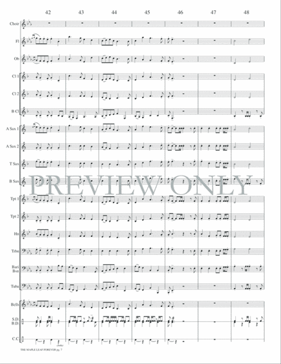 The Maple Leaf Forever Concert Band scores gallery preview page 10