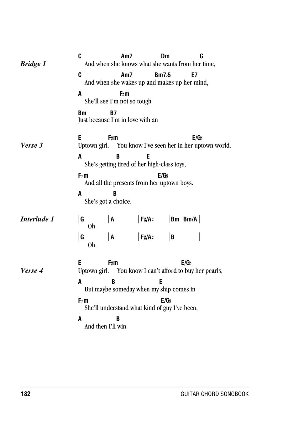 Uptown Girl Uptown Girl Acoustic Guitar scores gallery preview page 2