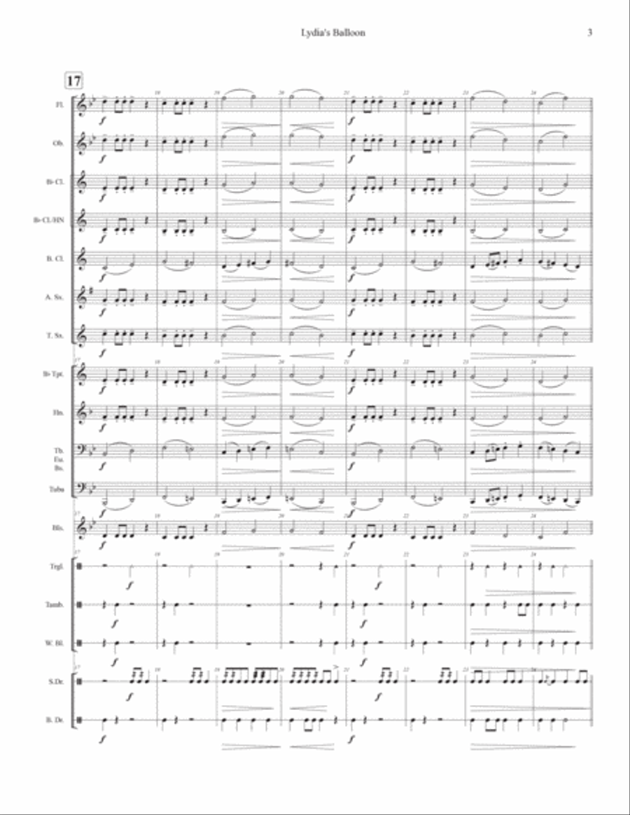 Lydia's Balloon Concert Band scores gallery preview page 6