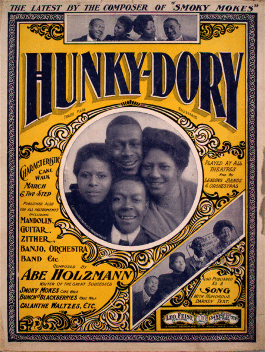 Hunky-Dory. Characteristic Cake Walk, March, and Two Step Piano Solo scores gallery preview page 1