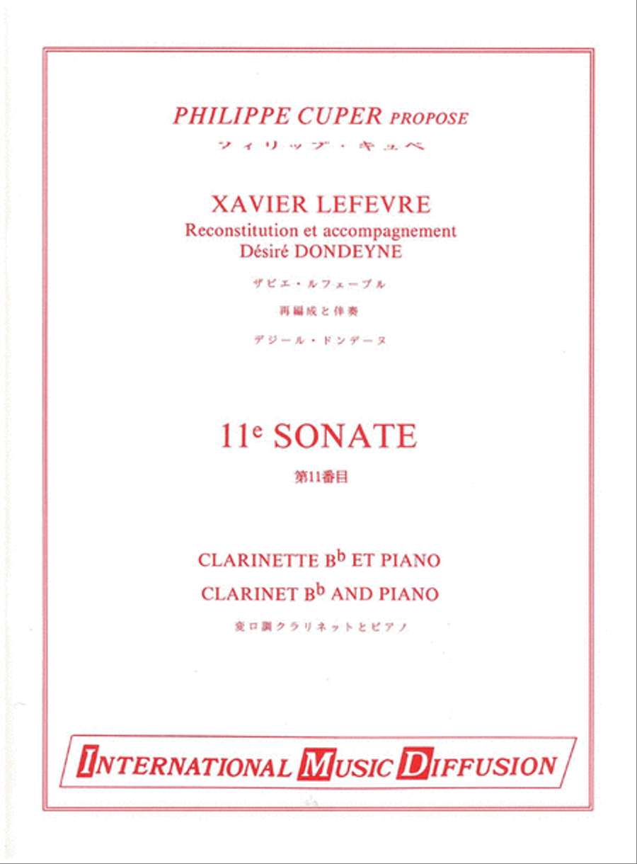 11 Sonate 11 Sonate Clarinet Solo scores gallery preview page 1