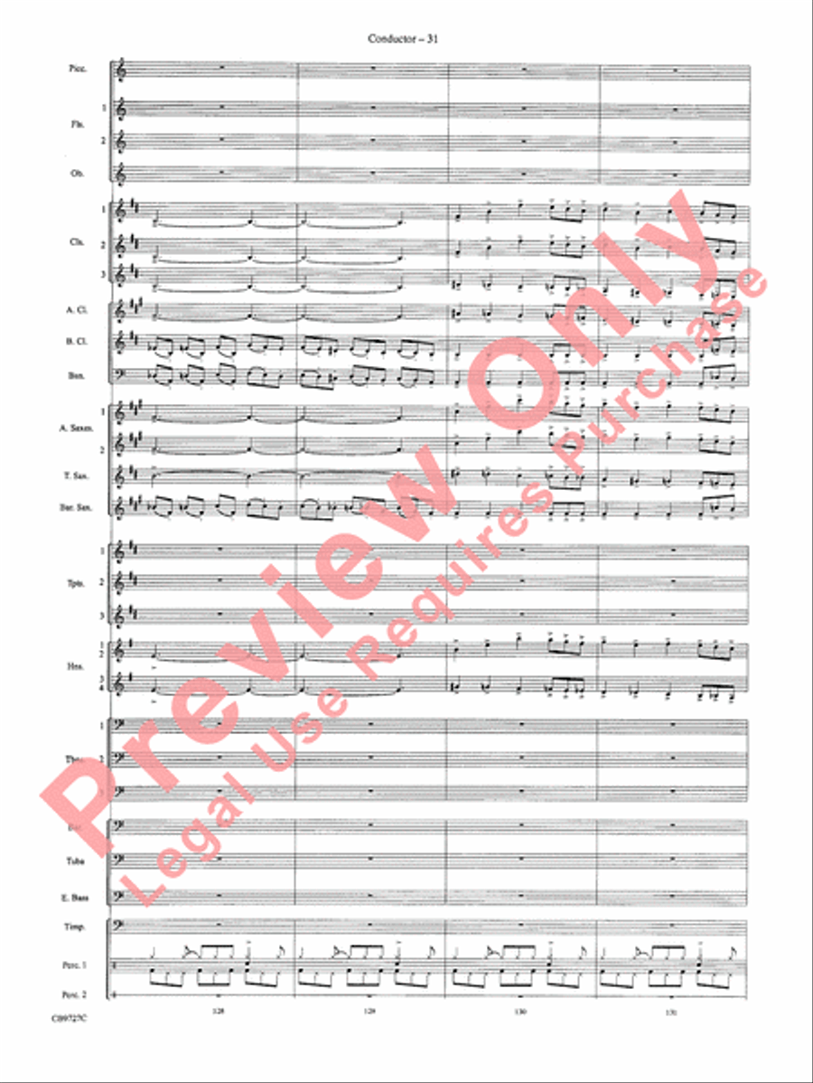 Dave Brubeck: It's About Time Concert Band scores gallery preview page 34