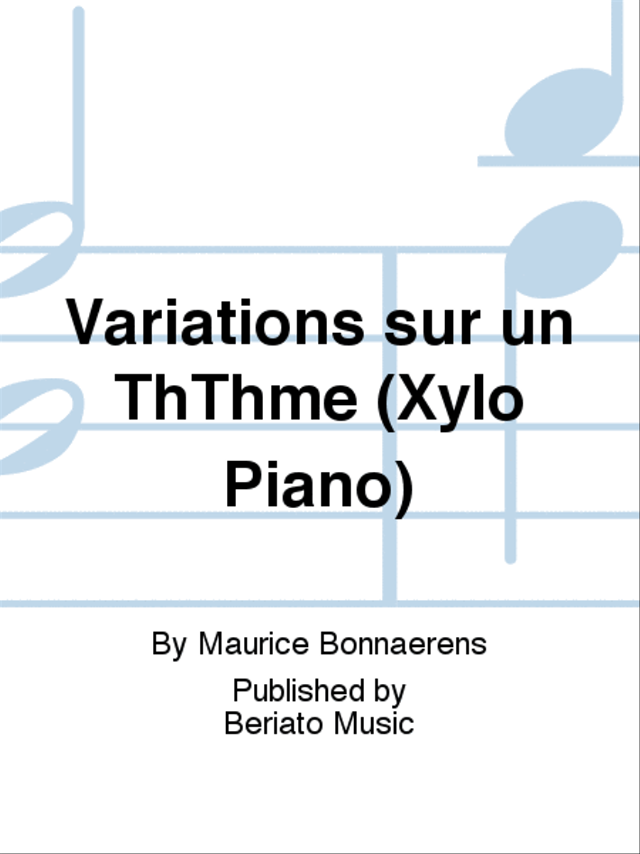 Variations sur un Theme (Xylo Piano) Piano scores gallery preview page 1