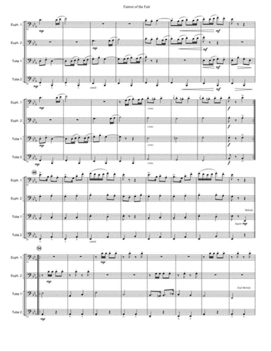 Fairest of the Fair Brass Ensemble scores gallery preview page 2