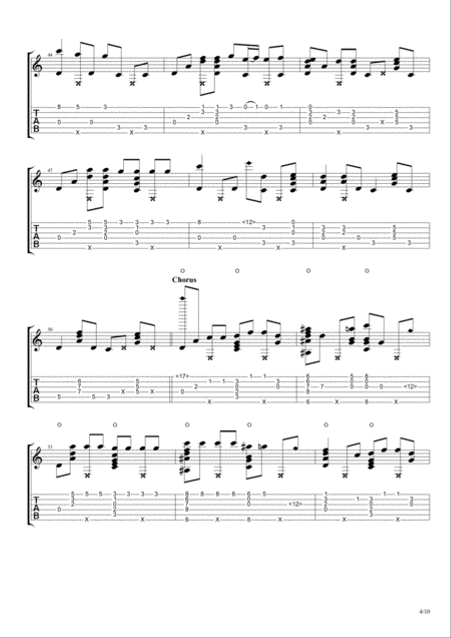 somebody that I used to know Electric Guitar scores gallery preview page 4