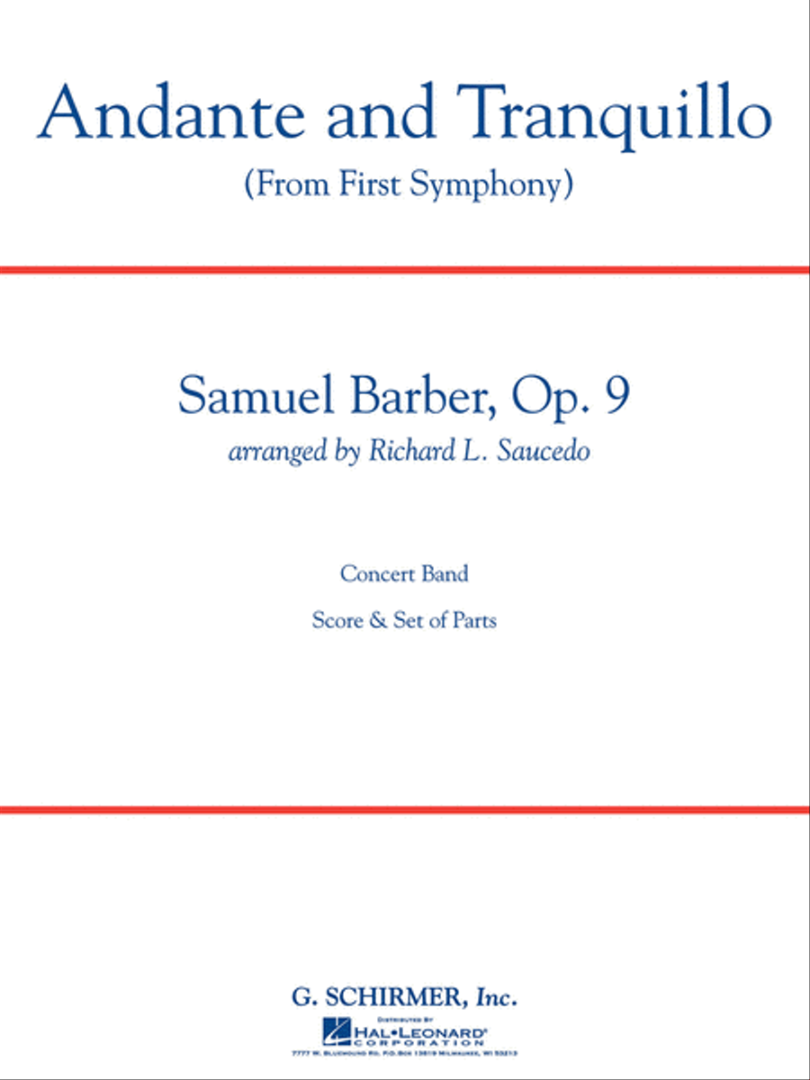 Andante and Tranquillo (from First Symphony) Concert Band scores gallery preview page 1