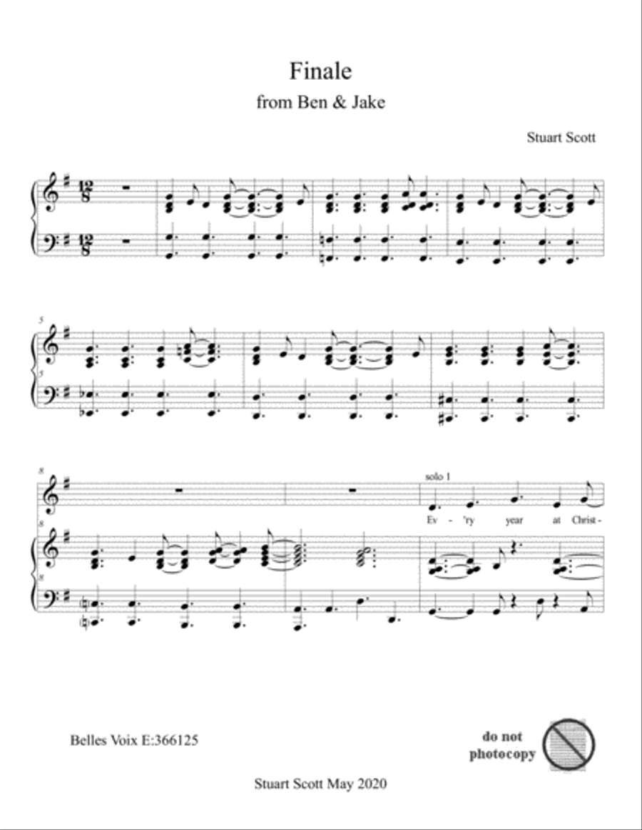 Finale Voice Solo scores gallery preview page 1