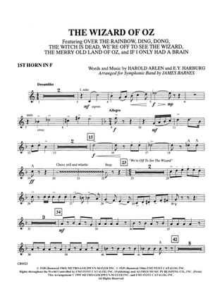 Book cover for The Wizard of Oz (Medley): 1st F Horn