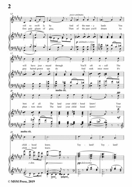 Victor Herbert-Toyland,in F sharp Major,,for Voice and Piano image number null