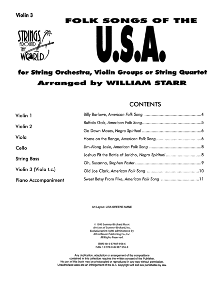 Strings Around the World -- Folk Songs of the U.S.A.