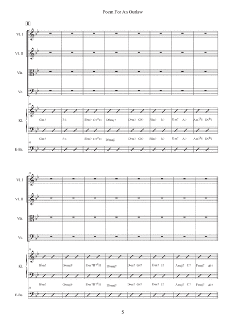Poem for an Outlaw Poem for an Outlaw Chamber Music scores gallery preview page 5