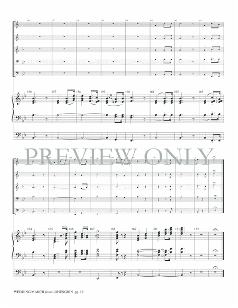 Wedding March from Lohengrin Brass Ensemble scores gallery preview page 14