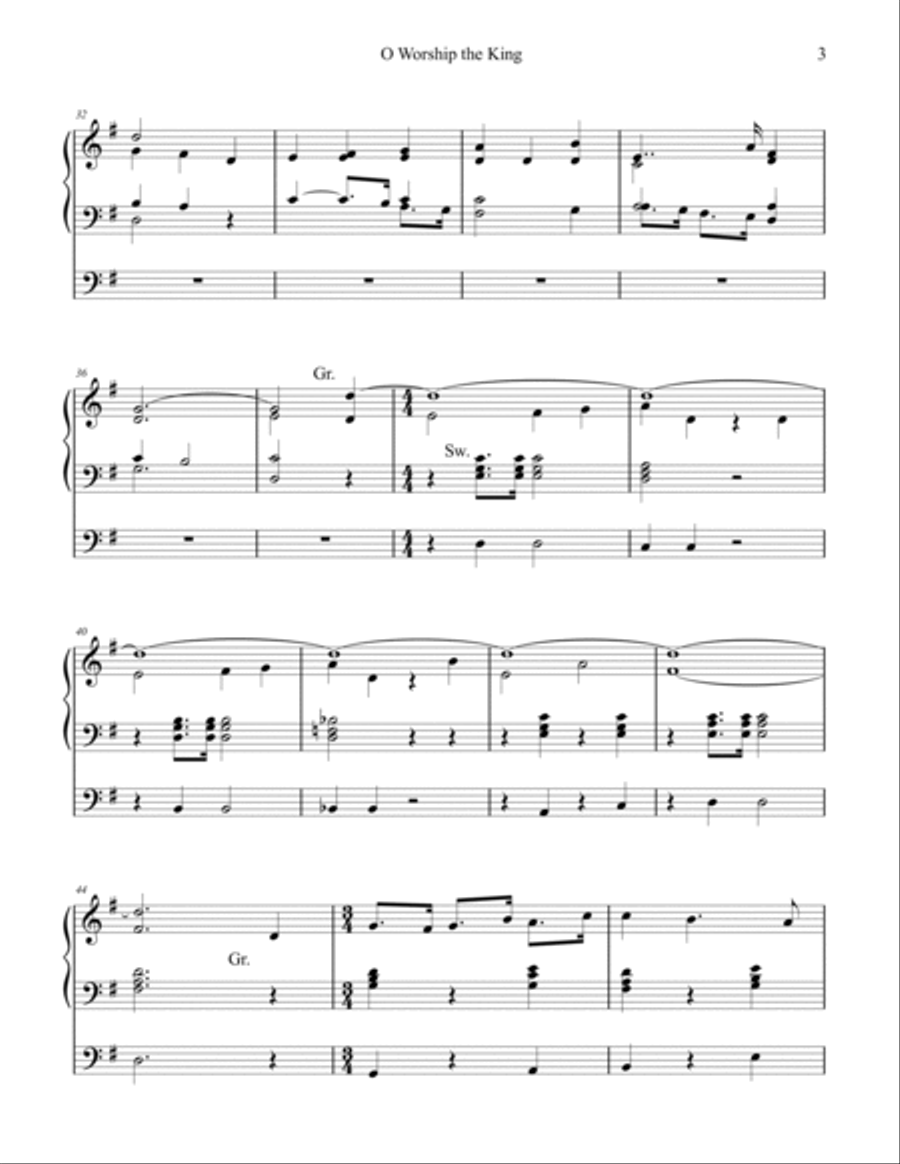 Sacred Organ Works, Vol. 2 (Hanover, Schonster, Coronation, Old 124th, Hyfrydol), by Phil Lehenbauer Organ Solo scores gallery preview page 4