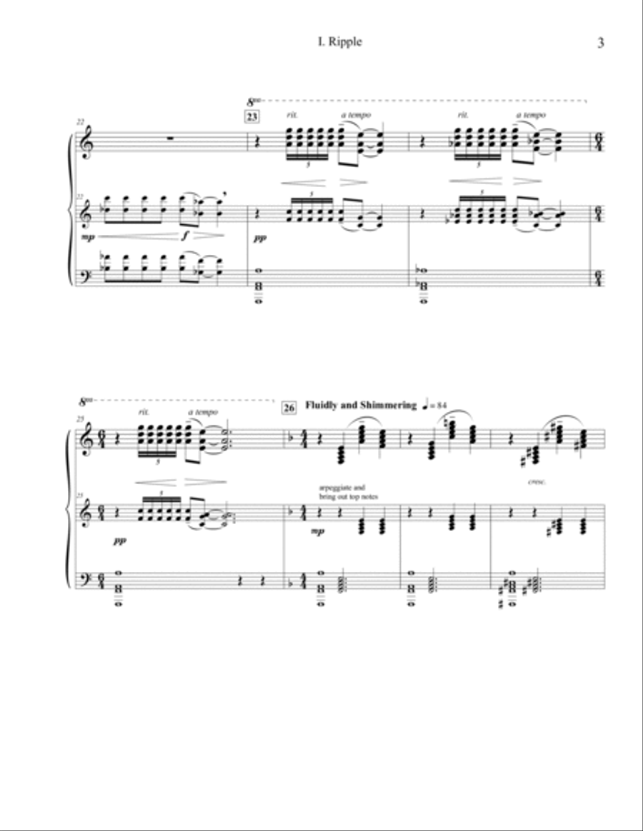 The Falls for Solo Piano Piano Solo scores gallery preview page 3