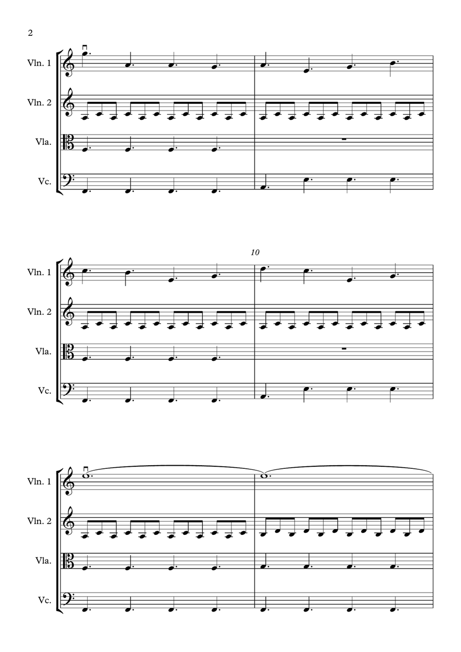 Downton Abbey (theme) String Quartet scores gallery preview page 6