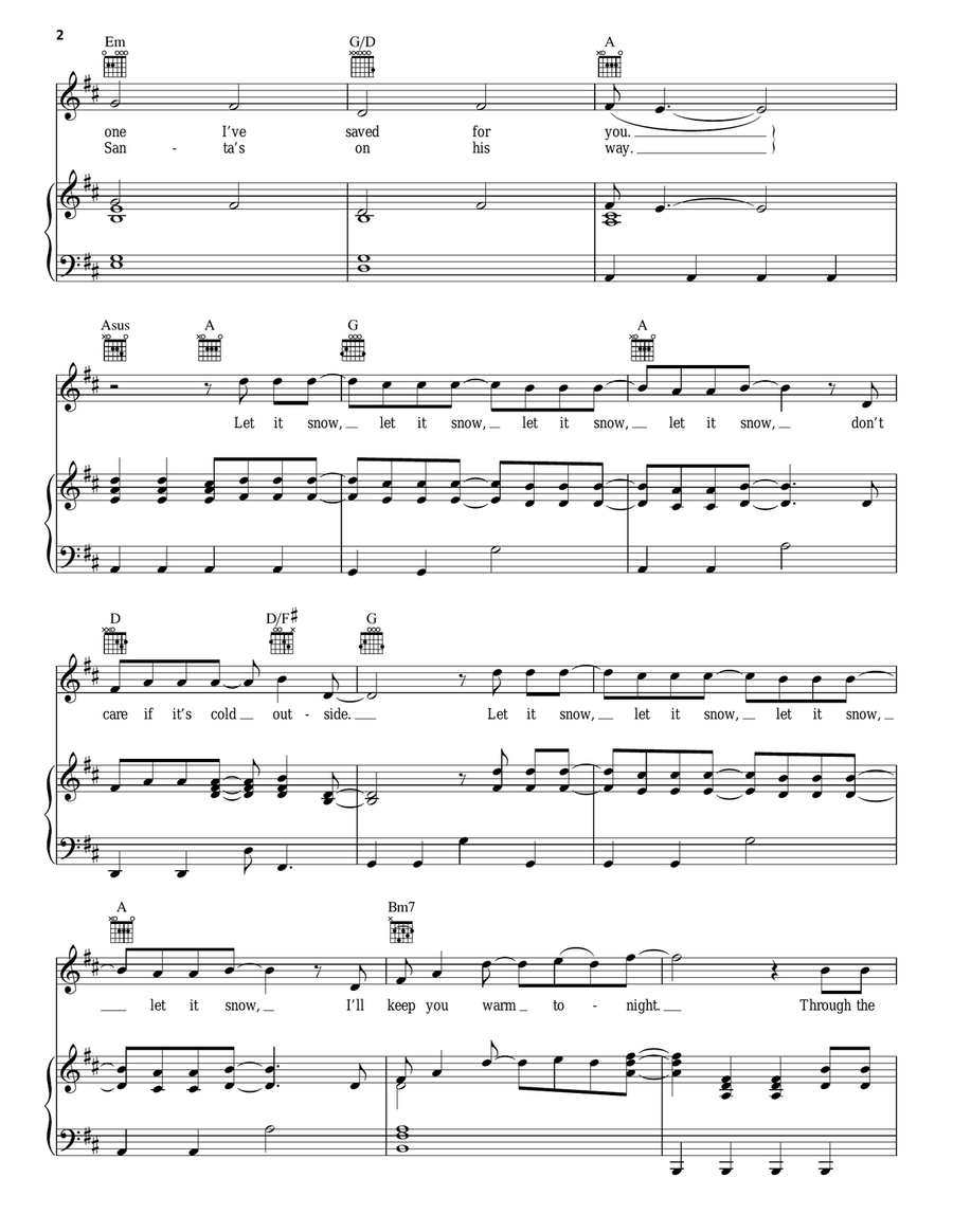 Christmas Eve With You Piano, Vocal, Guitar scores gallery preview page 2