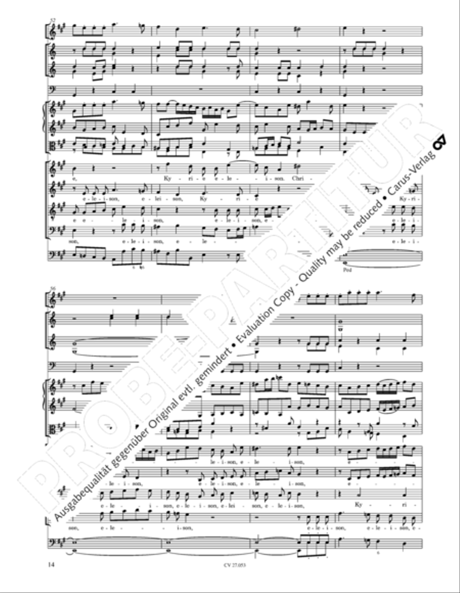 Creation Mass in A-major after Joseph Haydn (Schopfungsmesse in A nach Joseph Haydn) 4-Part scores gallery preview page 15