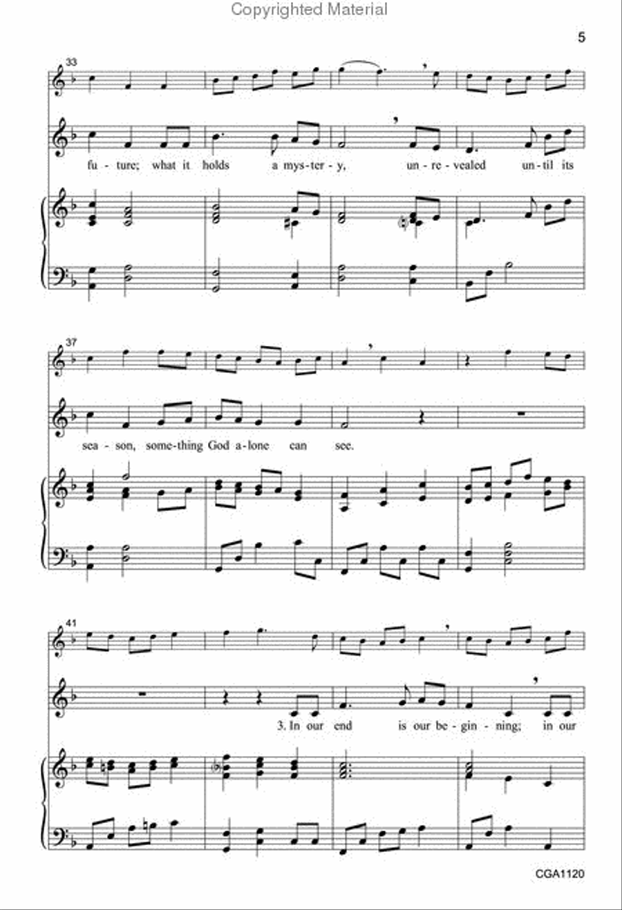 Hymn of Promise Unison Choir scores gallery preview page 5