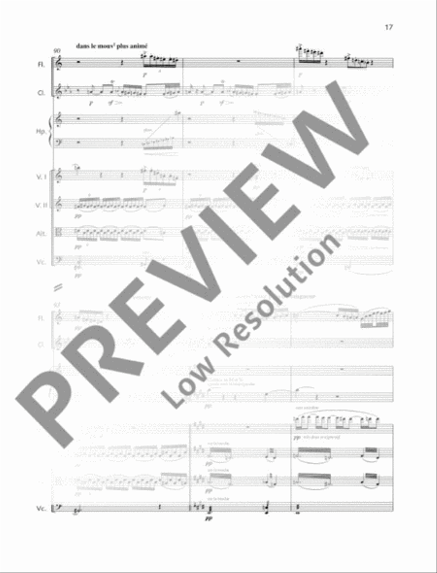 Prélude à l'après-midi d'un faune Clarinet scores gallery preview page 18