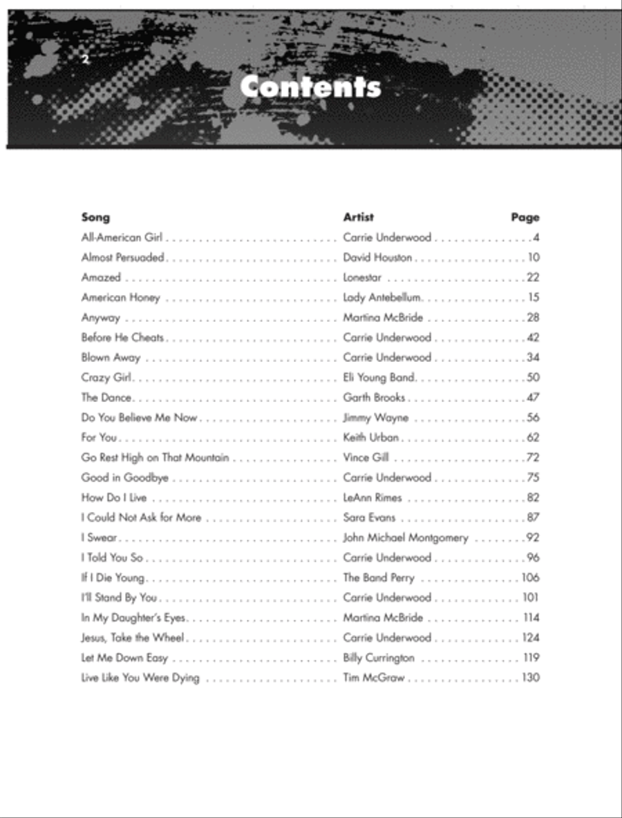 The Giant Country Piano Sheet Music Collection Piano, Vocal, Guitar scores gallery preview page 2
