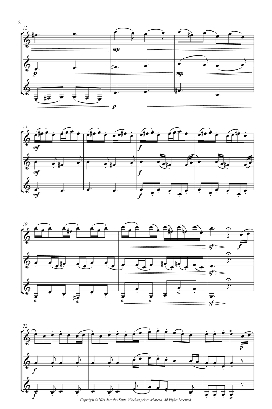 Seasons - Winter suite for 3 clarinets Woodwind Trio scores gallery preview page 5